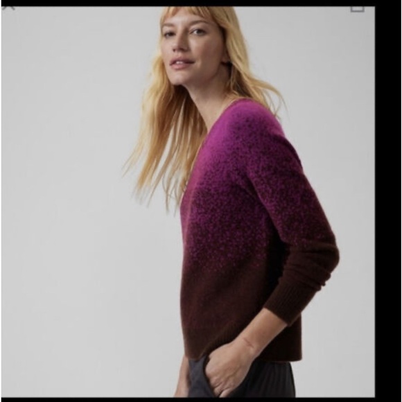 Athleta wool blend ombré sweater size medium - Picture 3 of 10